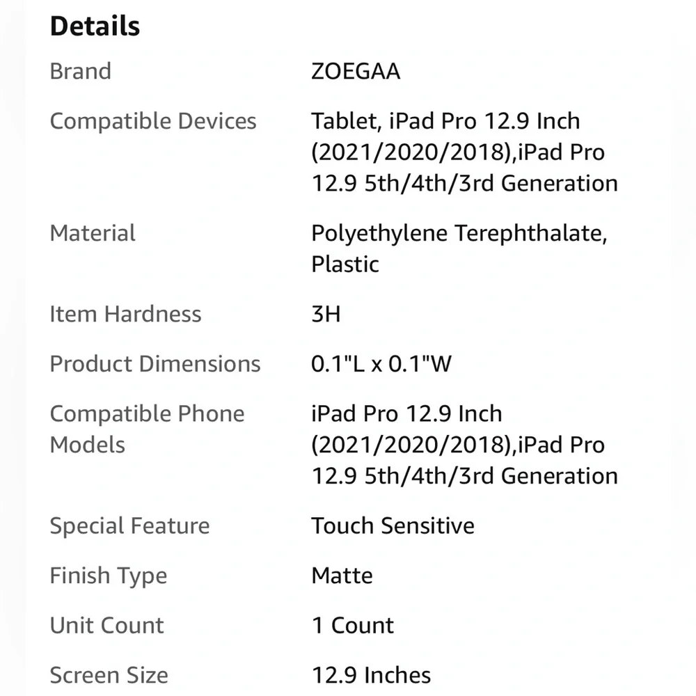 Tablet/IPad Pro screen protector X2